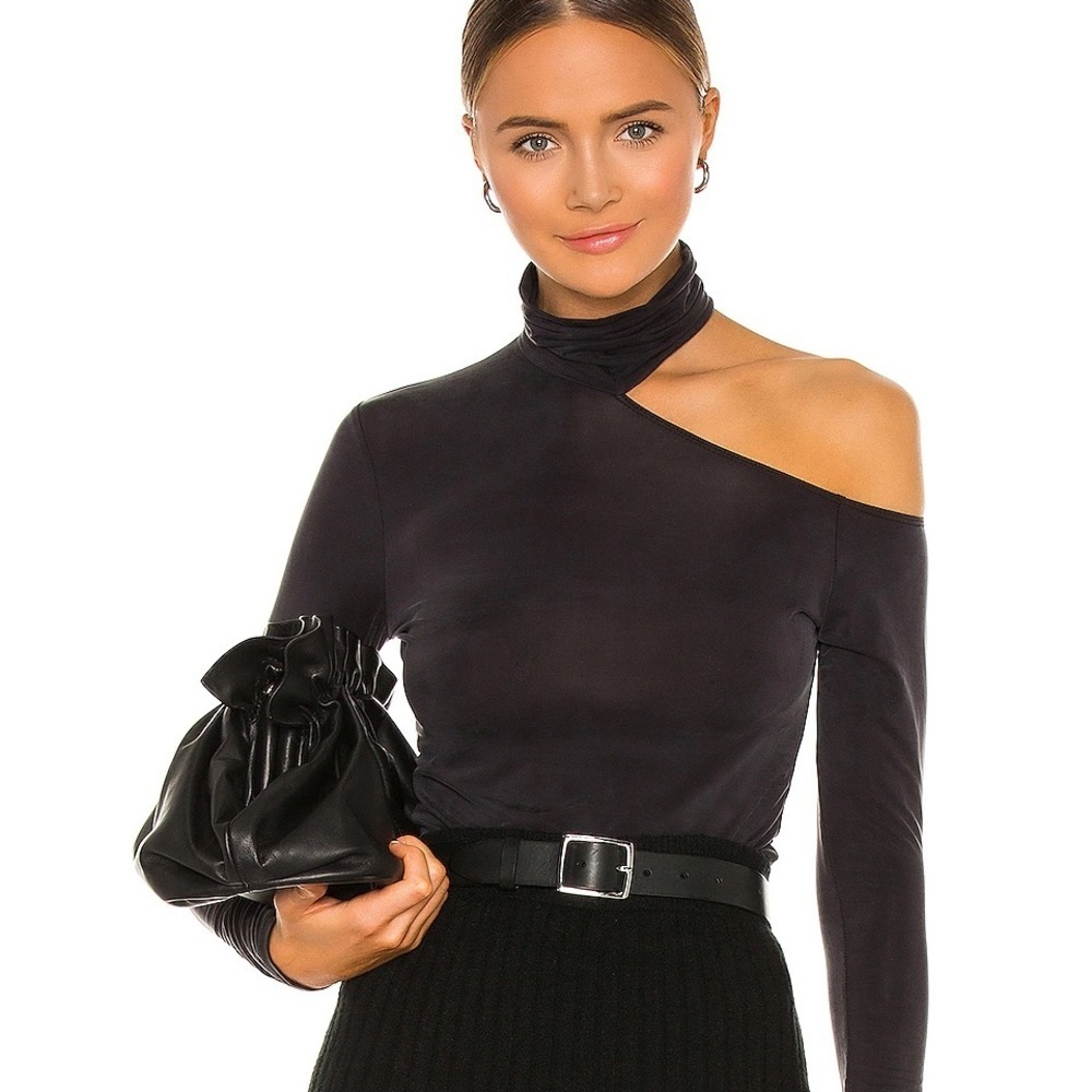 NWT JONATHAN SIMKHAI STANDARD Caden Cut Out‎ Turtleneck Top - Picture 2 of 8